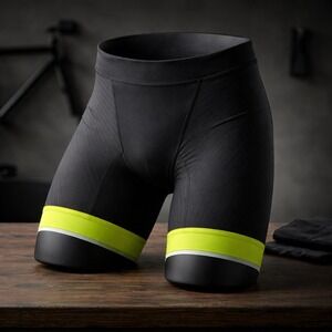Roka Cycling Shorts Black Neon Yellow Padded Chamois Mens Size Small